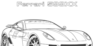 színező oldal ferrari 599XX online