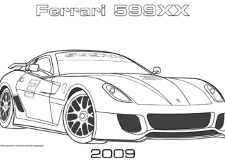página para colorear ferrari 599XX online