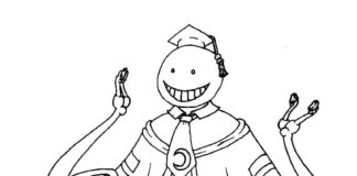Assassination Classroom printable coloring book with anime