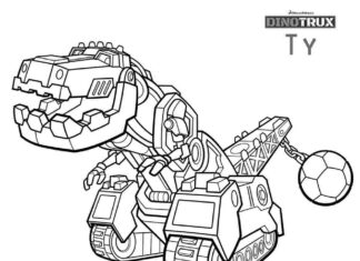 Dinotrux Fairy Tale coloring book for kids picture printable