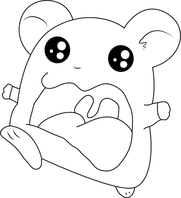 Livre de coloriage Hamtaro hamster à imprimer pour les enfants