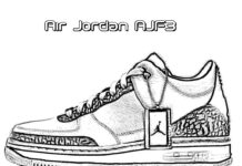 Libro para colorear en línea Zapatillas de baloncesto Nike Jordan