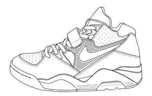 Nike Velcro Shoes coloring book to print and online