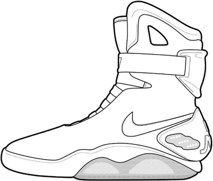 Online coloring book Nike Motorcycle Shoes