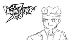 Inazuma Eleven pallo poika värityskirja anime tulostaa