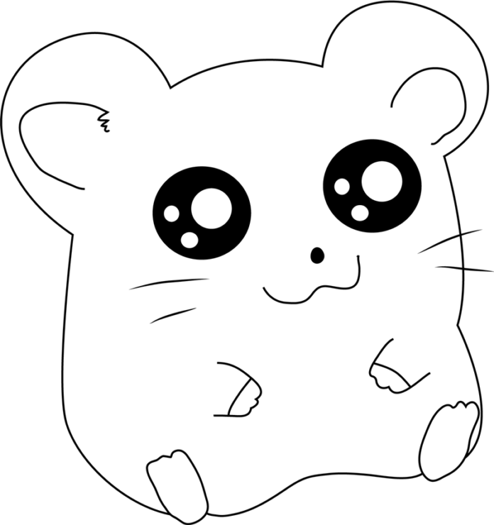 Hamster Hamtaro libro para colorear para niños