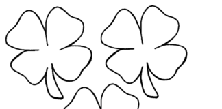 Libro da colorare online Trifogli a quattro foglie