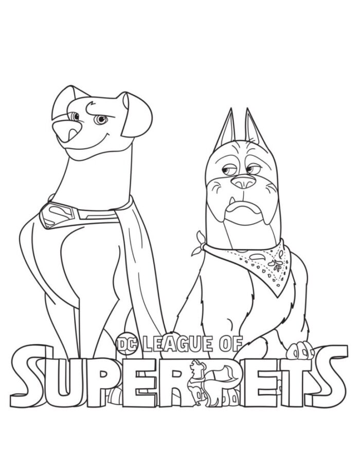 Livro online para colorir DC League of Super-Pets para crianças