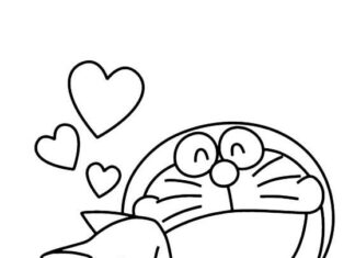 Doraemon-Malbuch mit Katze zum Ausdrucken und online