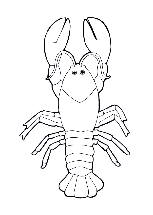 Online coloring book Big lobster for kids