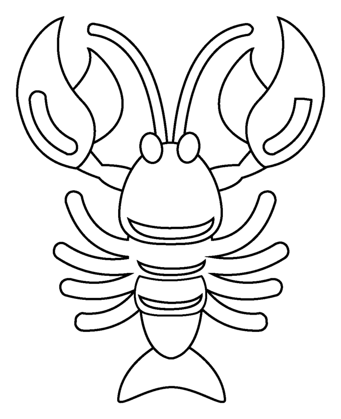 Livro online para colorir Grande lagosta