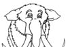 Online-värityskirja Suuri mammutti, jolla on syöksyhampaat