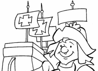 Columbus Day USA online coloring book