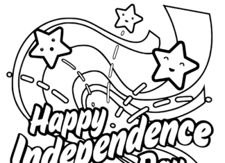 Online-Malbuch US Independence Day 4. Juli