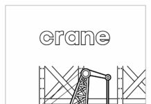 Printable Crane Coloring Book
