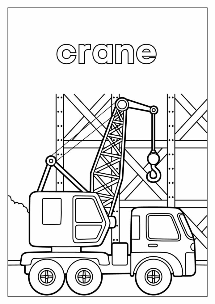 Utskrivbar Crane Färgbok