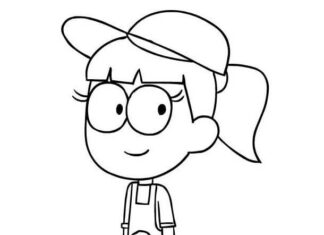 Online coloring book Gloria from Big City Greens
