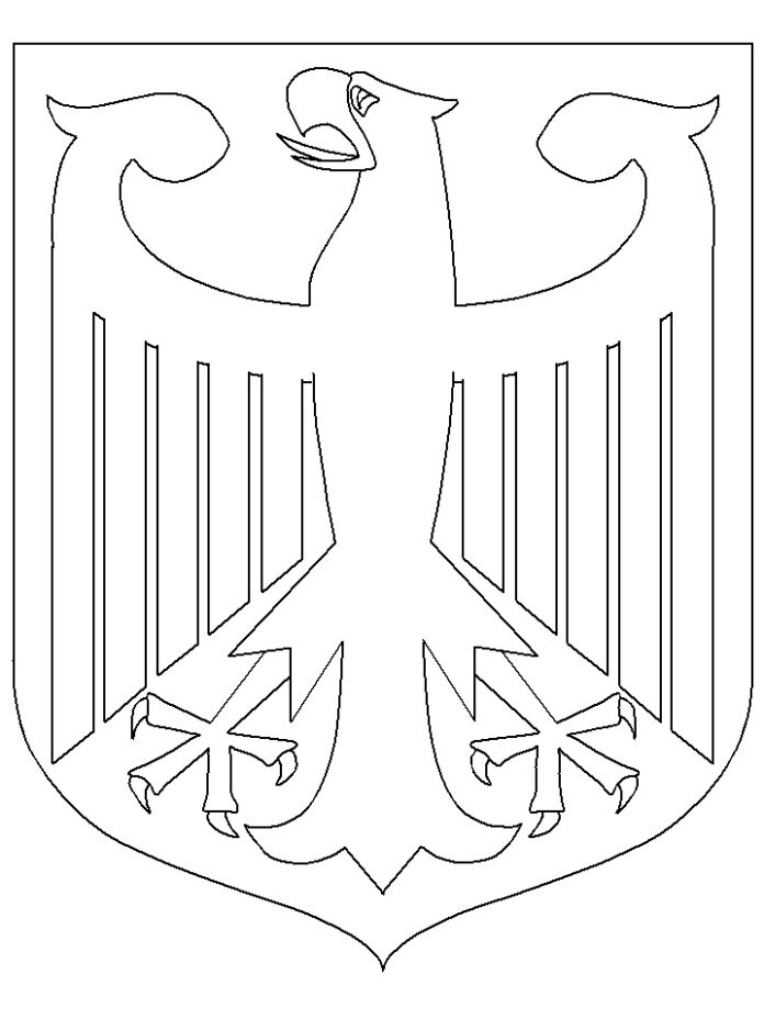Libro para colorear en línea el escudo de Alemania