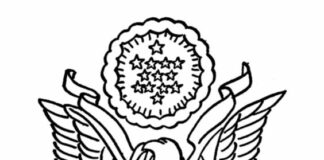 Online-Malbuch US-Armee-Emblem