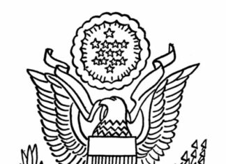 Online Coloring Book U.S. Army Emblem