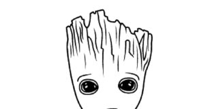 オンラインぬりえ「Groot」おとぎ話のキャラクター