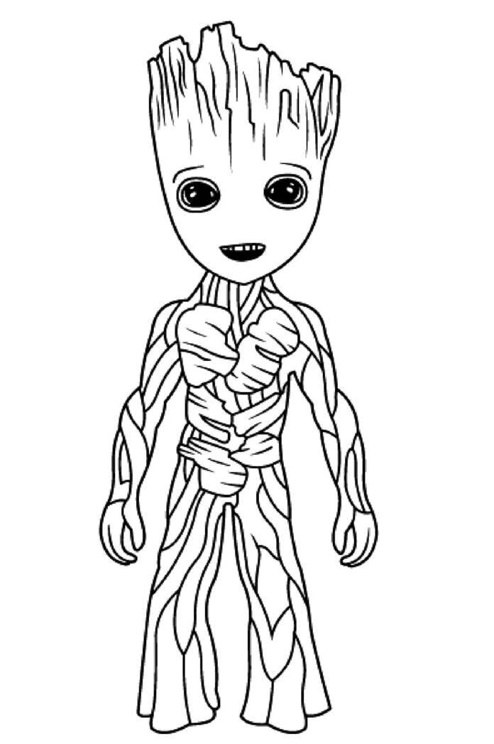 Livre de coloriage en ligne Groot, personnage de conte de fées