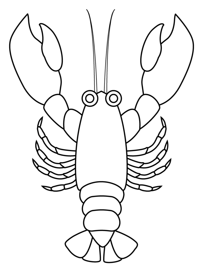 Livro online para colorir A lagosta para crianças
