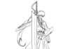 Online omalovánky Ičiga Kurosakiho s mečem