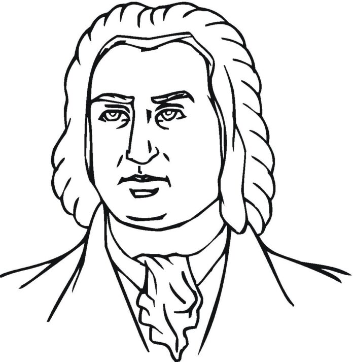 Färgbok online av Johann Sebastian Bach