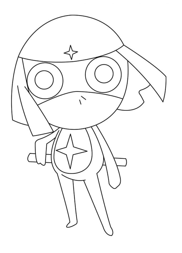Online coloring book of Keroro Gunso Dororo from the comic book