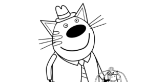 Online-Malbuch Kid E Cats für Kinder