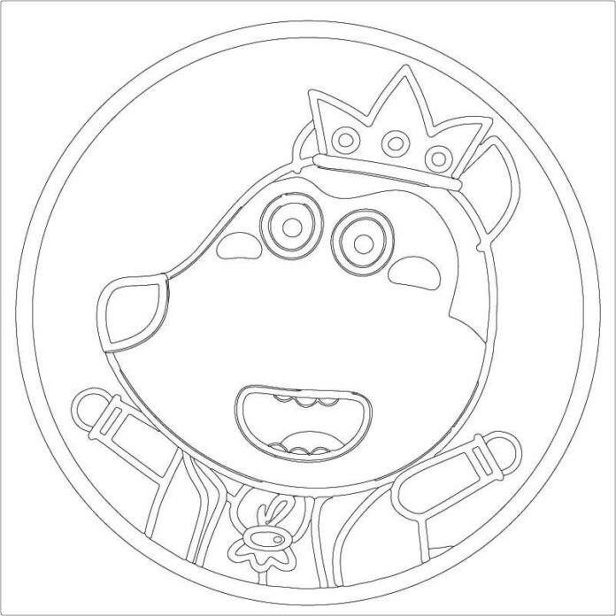 King Wolfoo printable coloring book for kids