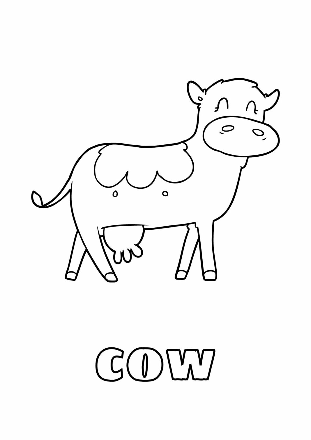 Online-Malbuch Cow für die Jüngsten