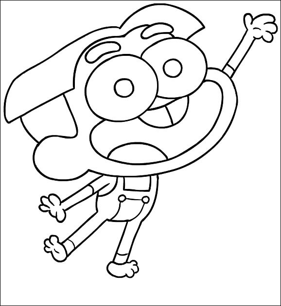Online coloring book Cricket with Big City Greens for kids