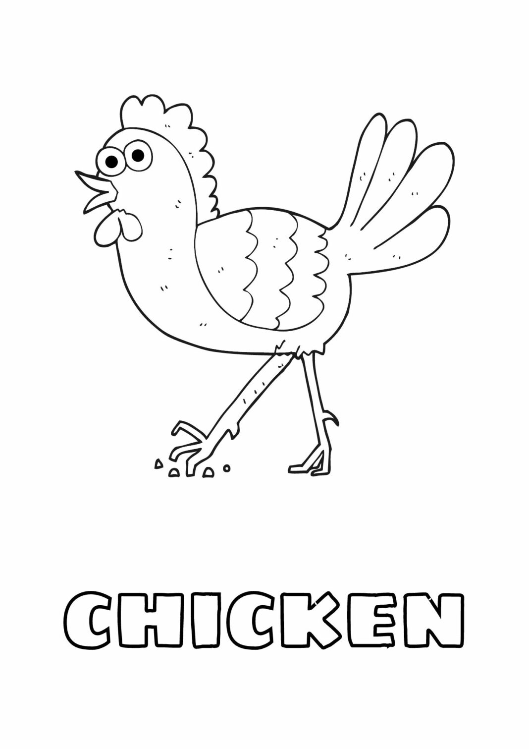 Online-Malbuch Huhn für Kinder