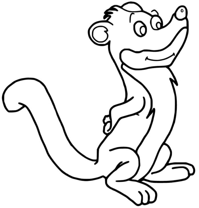 Livre de coloriage en ligne Weasel from the cartoon pour enfants