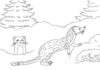 Online coloring book Weasels in the forest