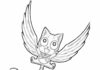 Printable Flying Cat Coloring Book