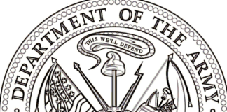 Livro colorido on-line com o logotipo do Exército dos EUA