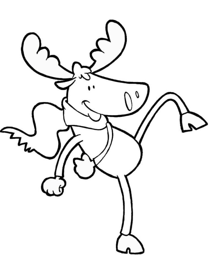Livre de coloriage en ligne Moose Dances