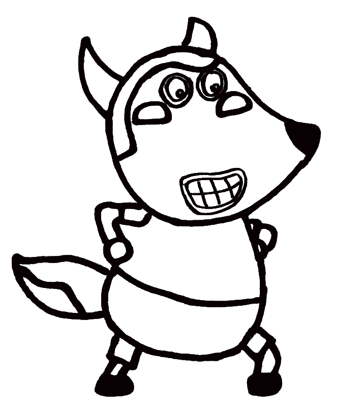 Livro de colorir King Wolfoo para crianças para imprimir e online