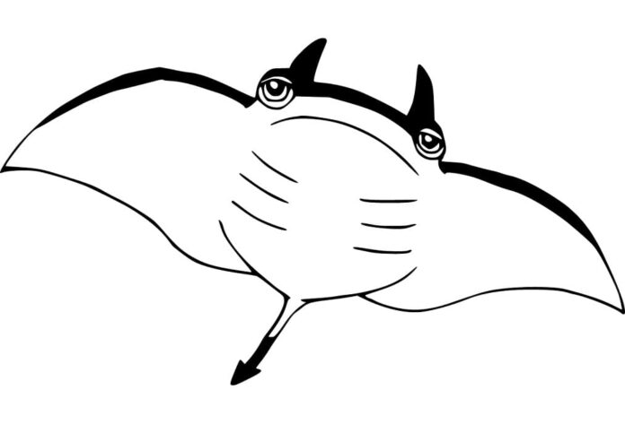 Online coloring book Manta giant
