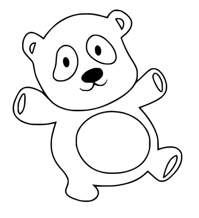 Printable panda bear coloring book for kids