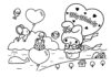 Online coloring book My Melody and the balloon
