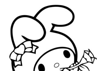 Online coloring book My Melody from the cartoon for kids