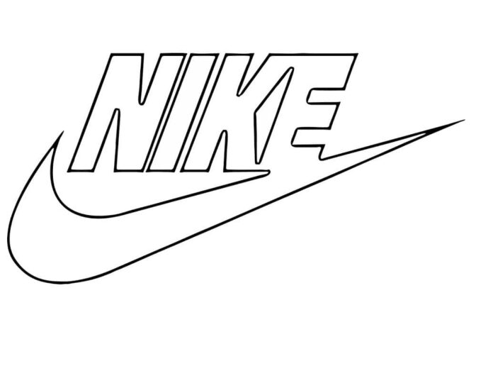 Kolorowanka online Napis Nike