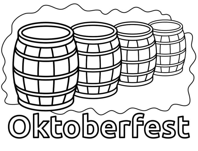 Libro para colorear online Fiesta de la cerveza Oktoberfest