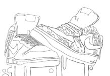 Libro da colorare online Un paio di scarpe Nike