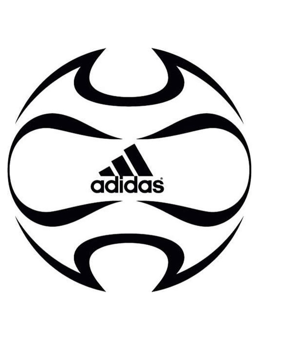 Online-Malbuch Fußball Adidas