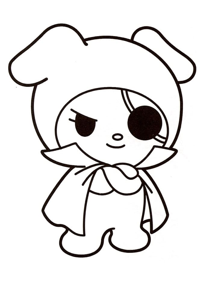 My Melody Pirate online coloring book